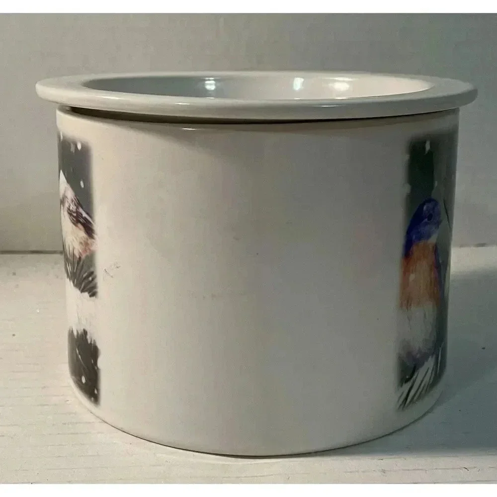 Dip‎ Chiller Winter Birds Base & Dip Bowl 2 pc Ceramic 5.75”W x 4”H